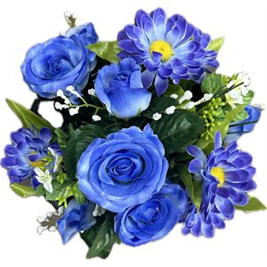 Bouquet Rose / Marguerite 20" Bleu