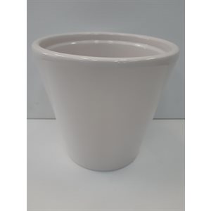 Cache pot céramique SENEGAL 4½" Blanc