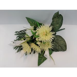 Bouquet artificiel mum / calla Blanc