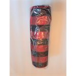 Wrap Ruban Burlap Carotté 10"x10yds Noir / Rouge