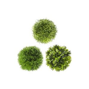 Boule d'herbe en plastique 3-3½" Vert Asst