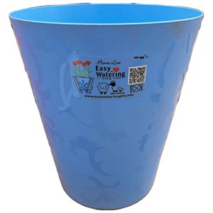 Pot Plastique avec Réservoir Bleu 6 x 7" H
