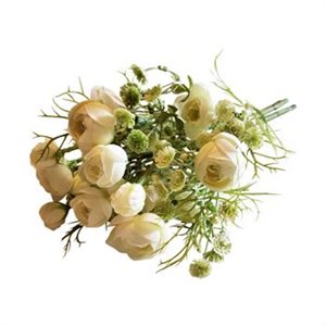 Bouquet mini renoncule 14" Blanc