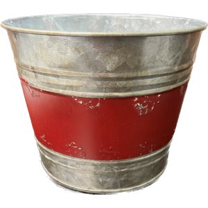 Pot métal galvanisé 6½" Rouge