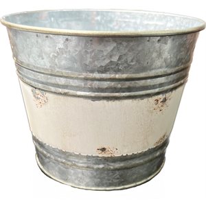 Pot métal galvanisé 6½" Blanc