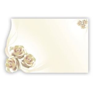 Carte régulière pqt.50 S.T. Blanc, rose blanche